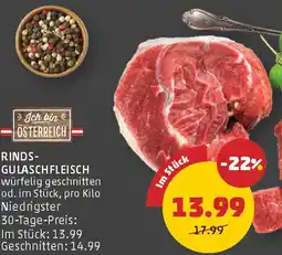 PENNY Rinds gulaschfleisch Angebot