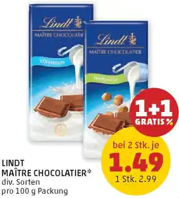PENNY Lindt maître chocolatier Angebot