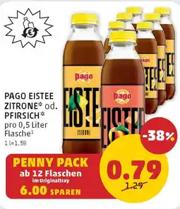 PENNY Pago eistee zitrone pfirsich Angebot