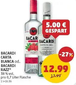 PENNY Bacardi carta blanca od. bacardi razz Angebot