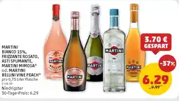 PENNY Martini bianco frizzante rosato, asti spumante, martini mimosa od. martini bellini vine peach Angebot