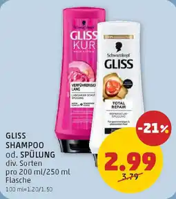 PENNY Gliss shampoo od. spülung Angebot