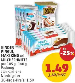 PENNY Kinder pingui, maxi king od. milchschnitte Angebot