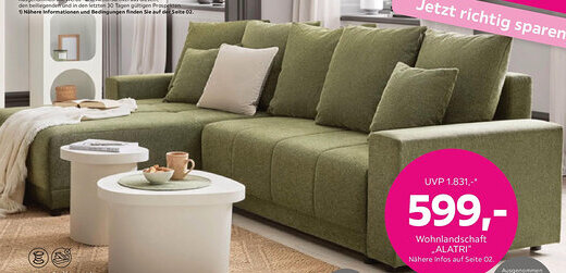 Mömax Wohnlandschaft Alatri Grün Angebot