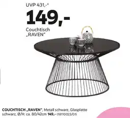 Mömax Couchtisch Raven in Schwarz Rund Angebot