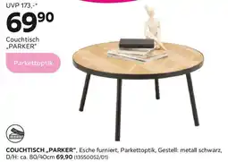 Mömax Couchtisch Parker Naturfarben/Schwarz Rund Angebot