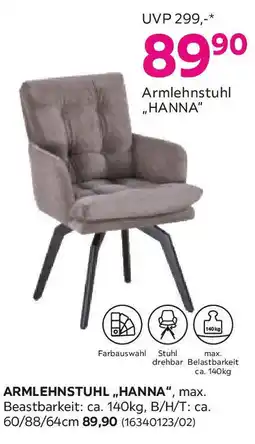 Mömax Armlehnstuhl Hanna in Braun Angebot