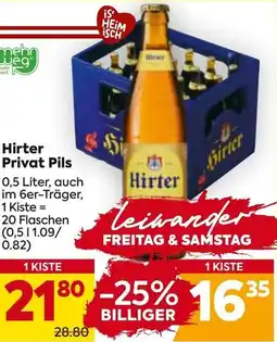 Billa Hirter Privat Pils Angebot