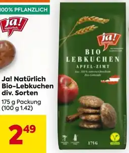 Billa Ja! Natürlich Bio-Lebkuchen div. Sorten Angebot