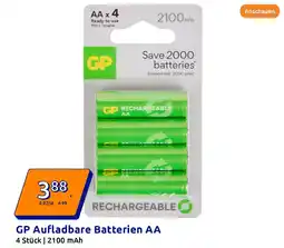 Action GP Aufladbare Batterien AA Angebot