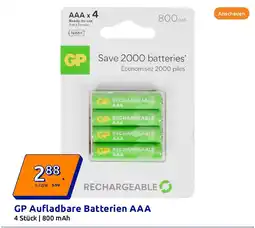 Action GP Aufladbare Batterien AAA Angebot