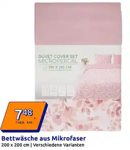 Action Bettwäsche aus Mikrofaser Angebot