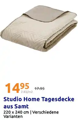 Action Studio Home Tagesdecke aus Samt Angebot