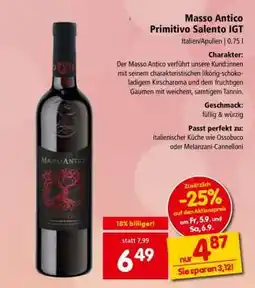 Interspar Masso Antico Primitivo Salento IGT Angebot