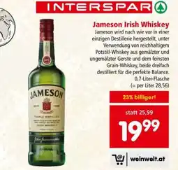 Interspar Jameson Irish Whiskey Angebot