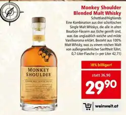 Interspar Monkey Shoulder Blended Malt Whisky Angebot