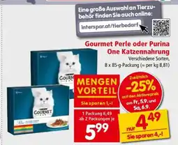 Interspar Gourmet Perle oder Purina One Katzennahrung Angebot