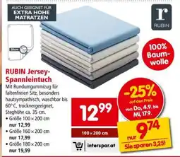 Interspar RUBIN Jersey-Spannleintuch Angebot