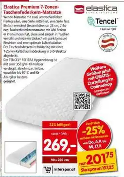 Interspar Elastica Premium 7-Zonen-Taschenfederkern-Matratze Angebot