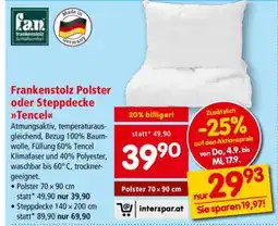Interspar Frankenstolz Polster oder Steppdecke Tencel Angebot