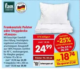 Interspar Frankenstolz Polster oder Steppdecke Kansas Angebot