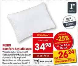Interspar RUBIN Komfort-Schlafkissen Angebot