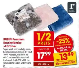 Interspar RUBIN Premium Kuscheldecke Cortina Angebot