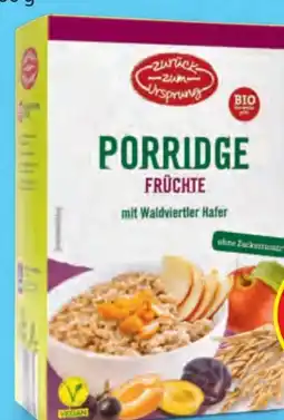 Hofer Zurück zum Ursprung Bio Porridge Früchte Angebot