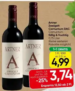 Spar Weingut Artner Zweigelt Carnuntum Angebot