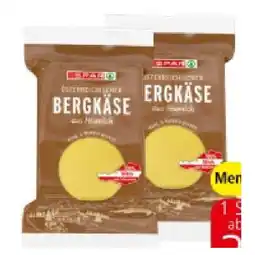 Spar Bergkäse aus Heumilch g.t.S. SPAR Angebot
