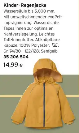 Tchibo Eduscho Kinder-Regenjacke Angebot