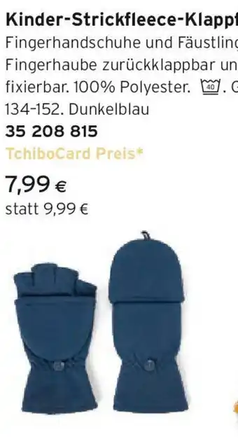 Tchibo Eduscho Kinder-Strickfleece-Klappfäustlinge Angebot