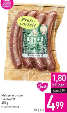 Sutterlüty Metzgerei Broger Hauswurst Angebot