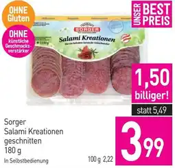 Sutterlüty Sorger Salami Kreationen geschnitten Angebot