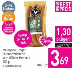 Sutterlüty Metzgerei Broger Hühner Wienerle vom Wälder Hennele Angebot