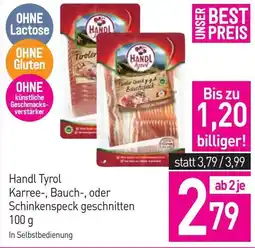 Sutterlüty Handl Tyrol Karree-, Bauch-, oder Schinkenspeck geschnitten Angebot