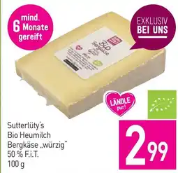 Sutterlüty Sutterlüty's Bio Heumilch Bergkäse Angebot