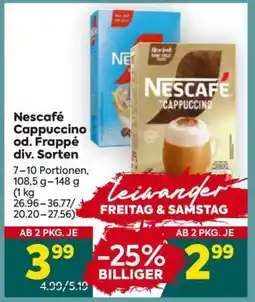 Billa Nescafé Cappuccino od. Frappé div. Sorten Angebot