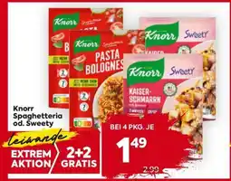 Billa Knorr Spaghetteria od. Sweety Angebot