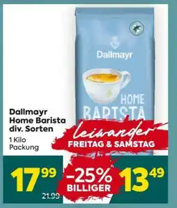Billa Dallmayr Home Barista div. Sorten Angebot