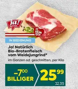 Billa Ja! Natürlich Bio-Bratenfleisch vom Weidejungrind Angebot