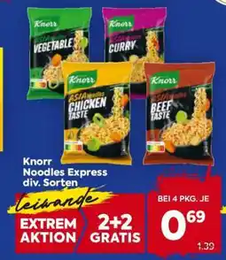 Billa Knorr Noodles Express div. Sorten Angebot