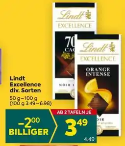 Billa Lindt Excellence div. Sorten Angebot