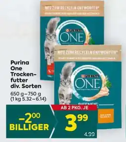 Billa Purina One Trockenfutter div. Sorten Angebot