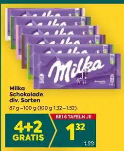 Billa Milka Schokolade div. Sorten Angebot