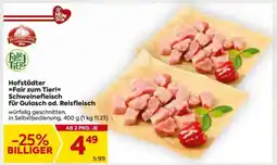 Billa Hofstädter Fair zum Tier! Schweinefleisch für Gulasch od. Reisfleisch Angebot