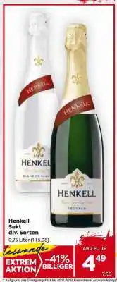 Billa Henkell Sekt div. Sorten Angebot