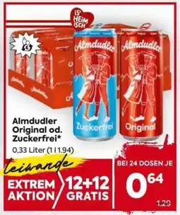 Billa Almdudler Original od. Zuckerfrei Angebot