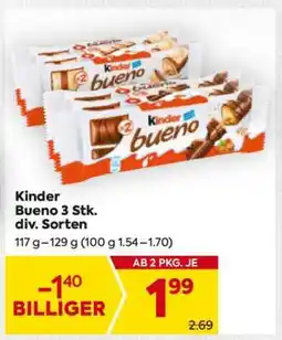 Billa Kinder Bueno 3 Stk. div. Sorten Angebot
