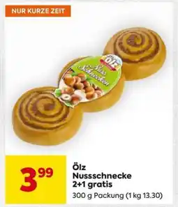 Billa Ölz Nussschnecke 2+1 gratis Angebot